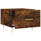 Coffee Table Smoked Oak 50x50x40 cm Engineered Wood 829374