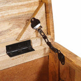Storage Box with Storage with Door Brown Solid Mango Wood 4104569