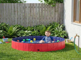Children Swimming Pool Folding Red and Blue 160 x 30 cm 3416317
