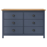 Sideboard Hill Grey 125x40x80 cm Solid Pine Wood 288985