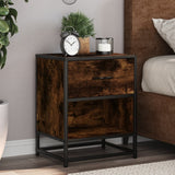 ZNTS Bedside Cabinets 2 pcs Smoked Oak 40x31x50 cm Engineered Wood 848689