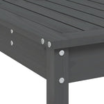 7 Piece Garden Bar Set Grey Solid Wood Pine 3157813