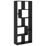 Book Cabinet 8-Tier 67 x 25 x 162 cm Engineered Wood Black Oak 869252