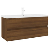 Sink Cabinet with Built-in Basin Brown Oak Engineered Wood 3152890