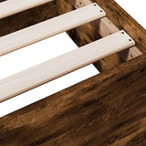 Bed Frame with Drawers without Mattress Smoked Oak 120x200 cm 3280304