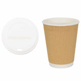 Paper Coffee Cups with Lids 1000 pcs 12oz 300ml 3325225