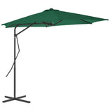 Garden Parasol with Steel Pole 300 cm Green 44885