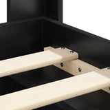 Bed Frame with Storage and Headboard Black 135 x 190 cm 3414220
