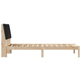 Bed frame Brown and black 90 x 200 cm Solid pine wood 878776