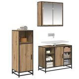 Bathroom Furniture Set 3 pcs Artisan Oak Engineered Wood 3402418
