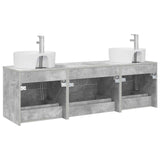 Bathroom Cabinet Set 3 pcs Concrete Grey 62.5 x 44.5 x 50 cm 3405870