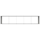 Planter Anthracite 480 x 100 x 45 cm Galvanised Steel 42018225
