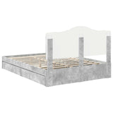 Storage Bed Concrete Grey 150 x 200 cm Engineered Wood 3413495