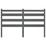 Bed Headboard Grey 186x4x100 cm Solid Wood Pine 818437