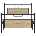 Bed Frame without Mattress Sonoma Oak 100x200 cm Engineered Wood 4106805