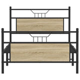 Bed Frame without Mattress Sonoma Oak 100x200 cm Engineered Wood 4106805