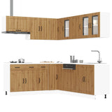 11 Piece Kitchen Cabinet Set "Lucca" Artisan Oak Engineered Wood 3314930