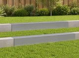 Garden Cover Profile 2 pcs 100 x 20 x 15 cm Galvanised Steel 8012986
