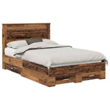 Bed Frame with Drawer with Headboard Manual Engineered Wood 3410332