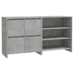 2 Piece Sideboard Concrete Grey Engineered Wood 3098084