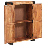 Highboard with Doors Brown Solid Acacia Wood and Metal 4104767