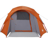 Family Tent Cabin 6-Person Grey and Orange Waterproof 4009564