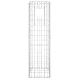 Gabion Basket Posts 2 pcs 40x40x140 cm Iron 151263