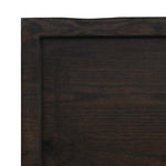 Table Top Dark Brown 220x60x cm Treated Solid Wood Oak 3156468