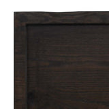 Table Top Dark Brown 220x60x cm Treated Solid Wood Oak 3156468