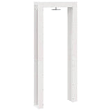 Outdoor Shower 226 cm Solid Pine Wood and Stainless Steel White 886337