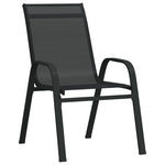 7 Piece Garden Dining Set Black 3095985