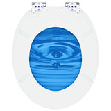 Soft-Close Toilet Seat Blue Drop 44 x 38 cm MDF board 42027186