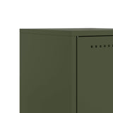 ZNTS Bedside Cabinet Olive Green 36x39x60.5 cm Steel 846454