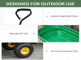 75 Litre Large Garden Cart, Tipping Wheelbarrows Heavy Duty Garden Dump Trolley 200kg Capacity for T3398P313584
