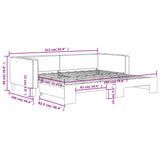 Daybed with Trundle without Mattress Light Grey 90x190 cm Single 3196647
