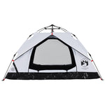 ZNTS Camping Tent Dome 3-Person White Blackout Fabric Quick Release 4004196