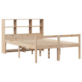 Bookcase Bed without Mattress 120x190 cm Small Double Solid Wood Pine 3322004