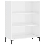 Bookcase High Gloss White 69.5x32.5x90 cm Engineered Wood 828366