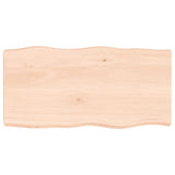 Table Top 80x40x cm Untreated Solid Wood Live Edge 363874