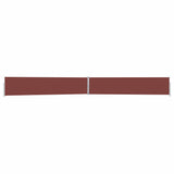 Patio Retractable Side Awning 170x1200 cm Brown 313396