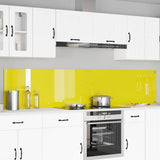 Kitchen Backsplash 2 pcs Yellow 120 x 50 cm Tempered Glass 3415516