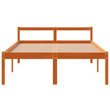 Senior Bed without Mattress Wax Brown 120x190 cm Small Double Solid Wood Pine 844152