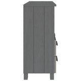 Sideboard HAMAR Dark Grey 85x35x80 cm Solid Wood Pine 340498