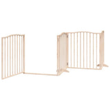 Dog Gate with Door Foldable 8 Panels 640 cm Poplar Wood 3155614