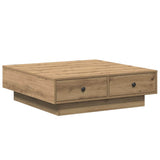 Coffee Table Artisan Oak 90 x 90 x 28 cm Engineered Wood 868803