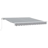 Manual Retractable Awning Anthracite&White 300x250 cm 3216038