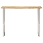Console Table with Live Edge 105x33x76 cm Solid Wood Mango 372766