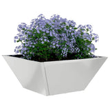 Garden Planter 5 pcs Silver 35 x 35 x 15 cm Galvanised Steel 873807