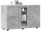 Wooden Cabinet with Storage Concrete Grey 88.5 x 30.5 x 73 cm 880304