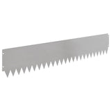 Lawn Edging 30 pcs 103 x 20 cm Steel Silver 8008483